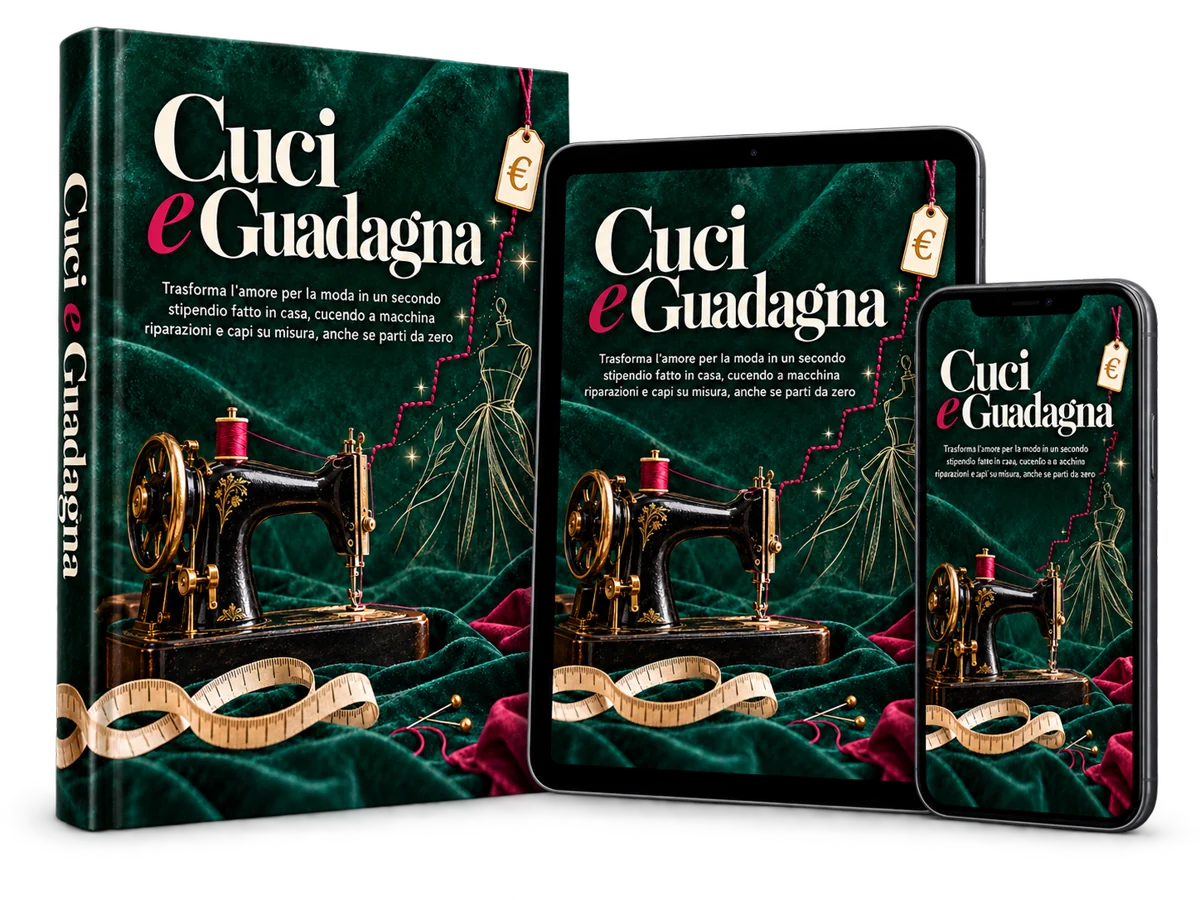 La guida Cuci e Guadagna in PDF, da leggere su libro, tablet e telefono
